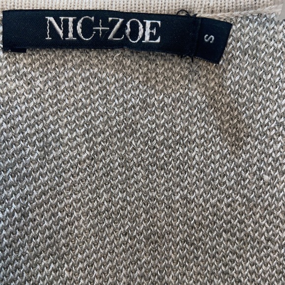 NWT Nic + Zoe open front cardigan sand wash size small - Picture 4 of 7